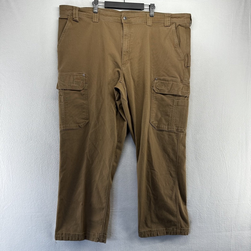 Duluth Trading pants Men's 48x32 Brown Flex Fire hose Canvas Cargo Workwear